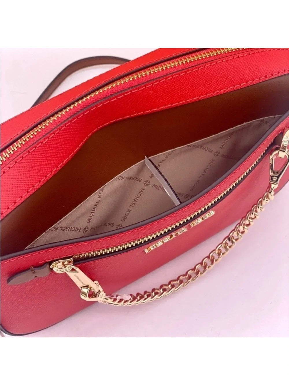 Michael Kors Jet Set Travel East West Zip Chain Crossbody